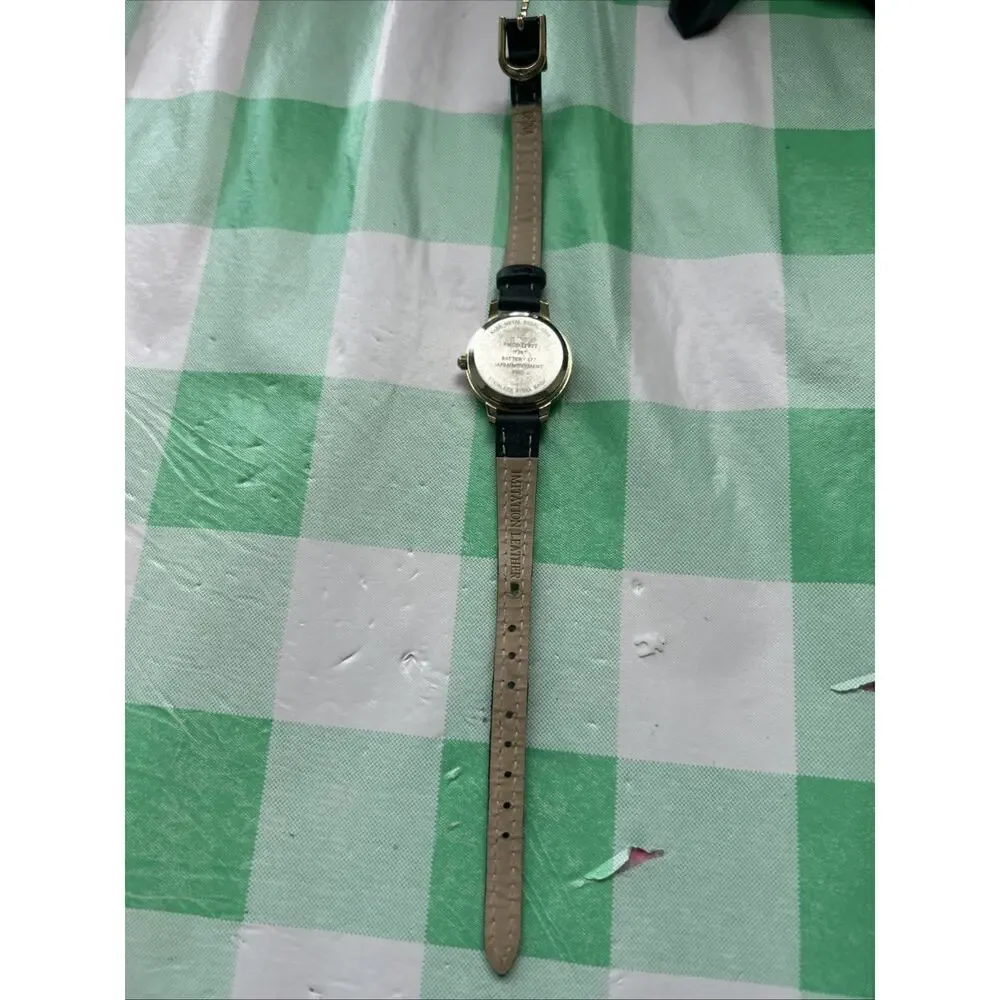 Gold Tone Black Band Women’s Quartz Watch